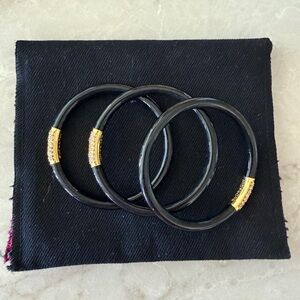 Budha girl Three kings Black and Gold Bangles